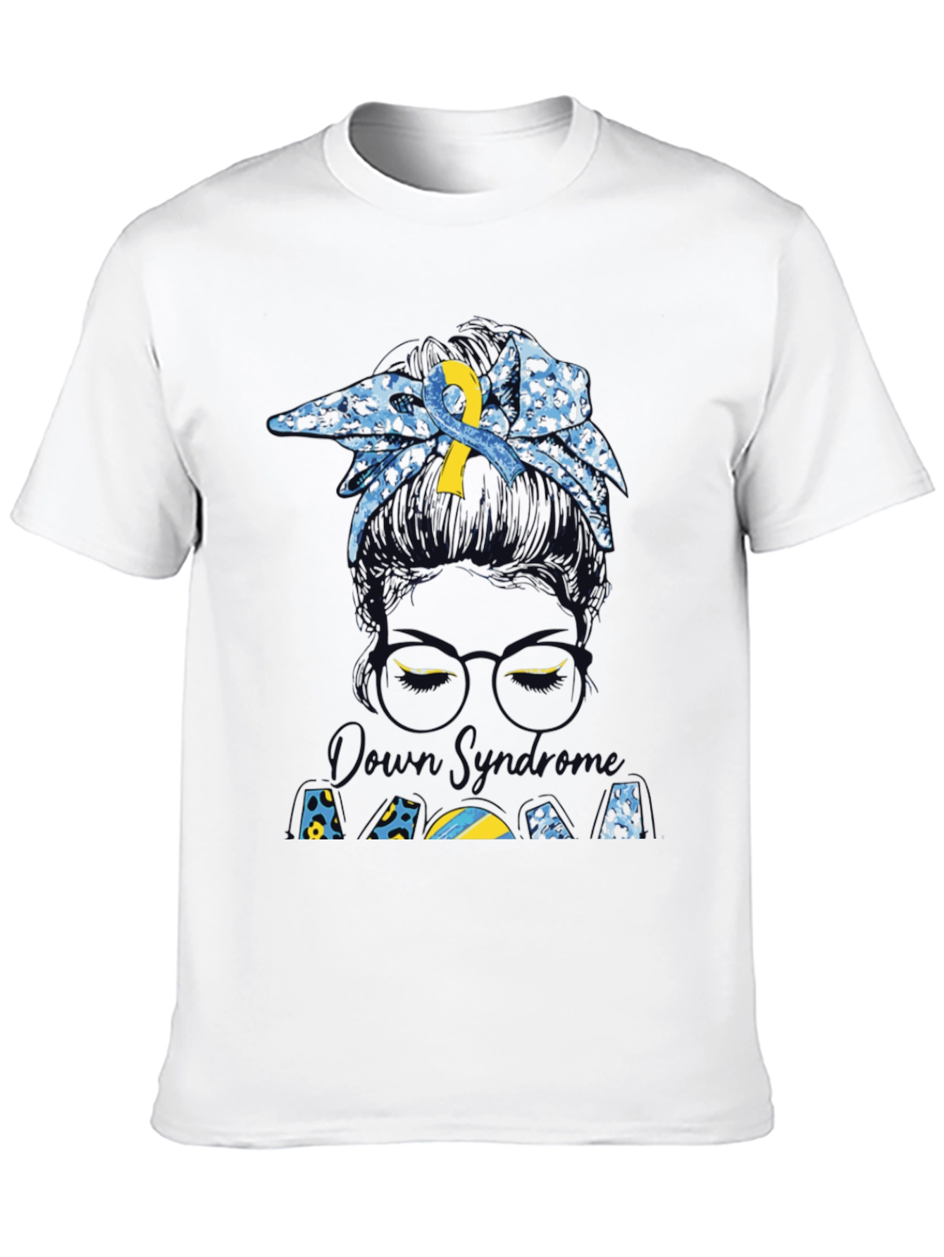 Down Syndrome Awareness Messy Bun T-Shirt