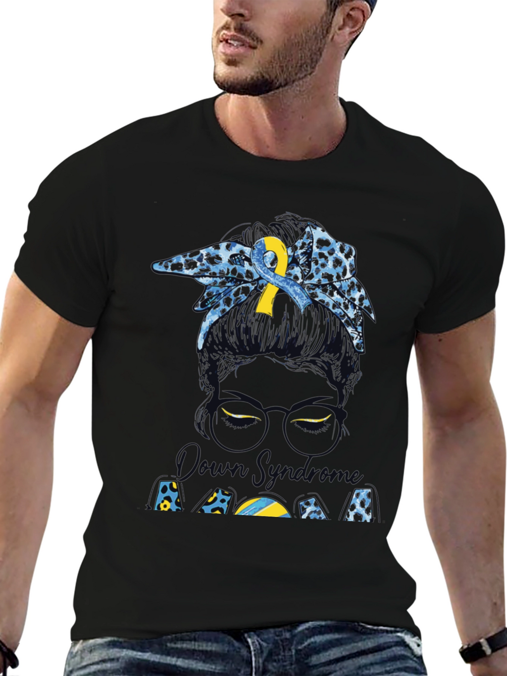 Down Syndrome Awareness Messy Bun T-Shirt