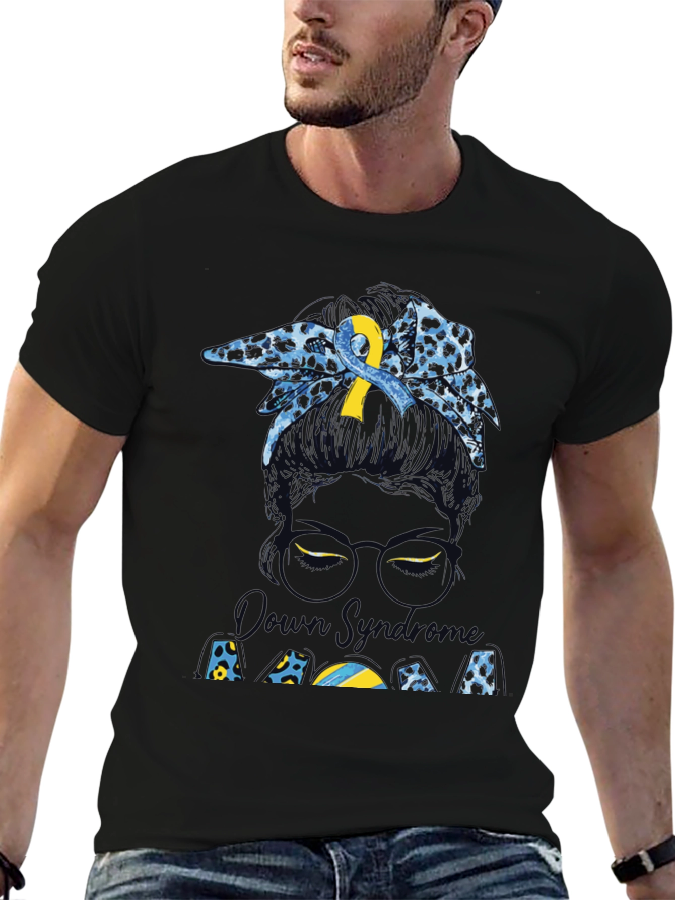 Down Syndrome Awareness Messy Bun T-Shirt