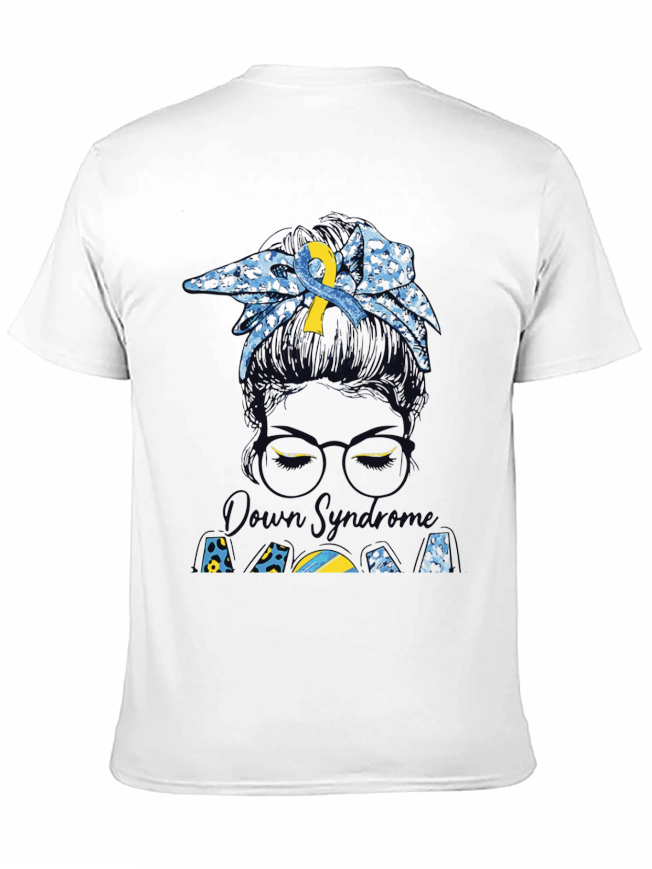 Down Syndrome Awareness Messy Bun T-Shirt