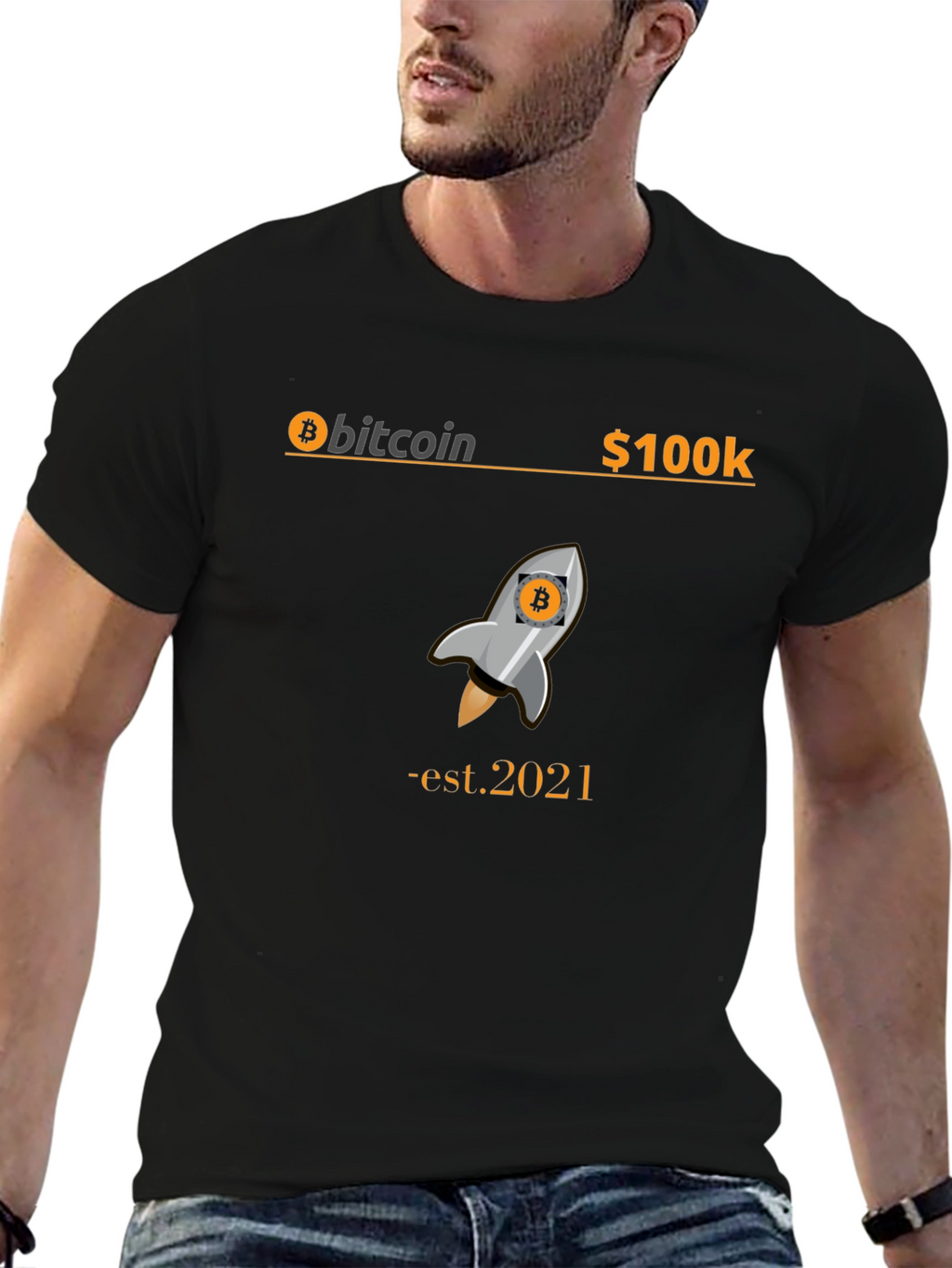 Bitcoin Rocket T-Shirt - Est. 2021