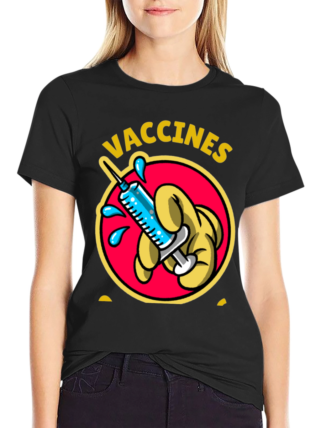 Vaccines Shirt Cartoon Syringe Vaccination Tee
