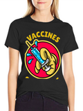 Vaccines Shirt Cartoon Syringe Vaccination Tee