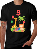 Birthday T-Shirt with Jungle Animal Theme
