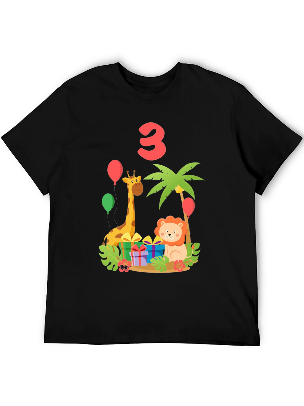 Birthday T-Shirt with Jungle Animal Theme
