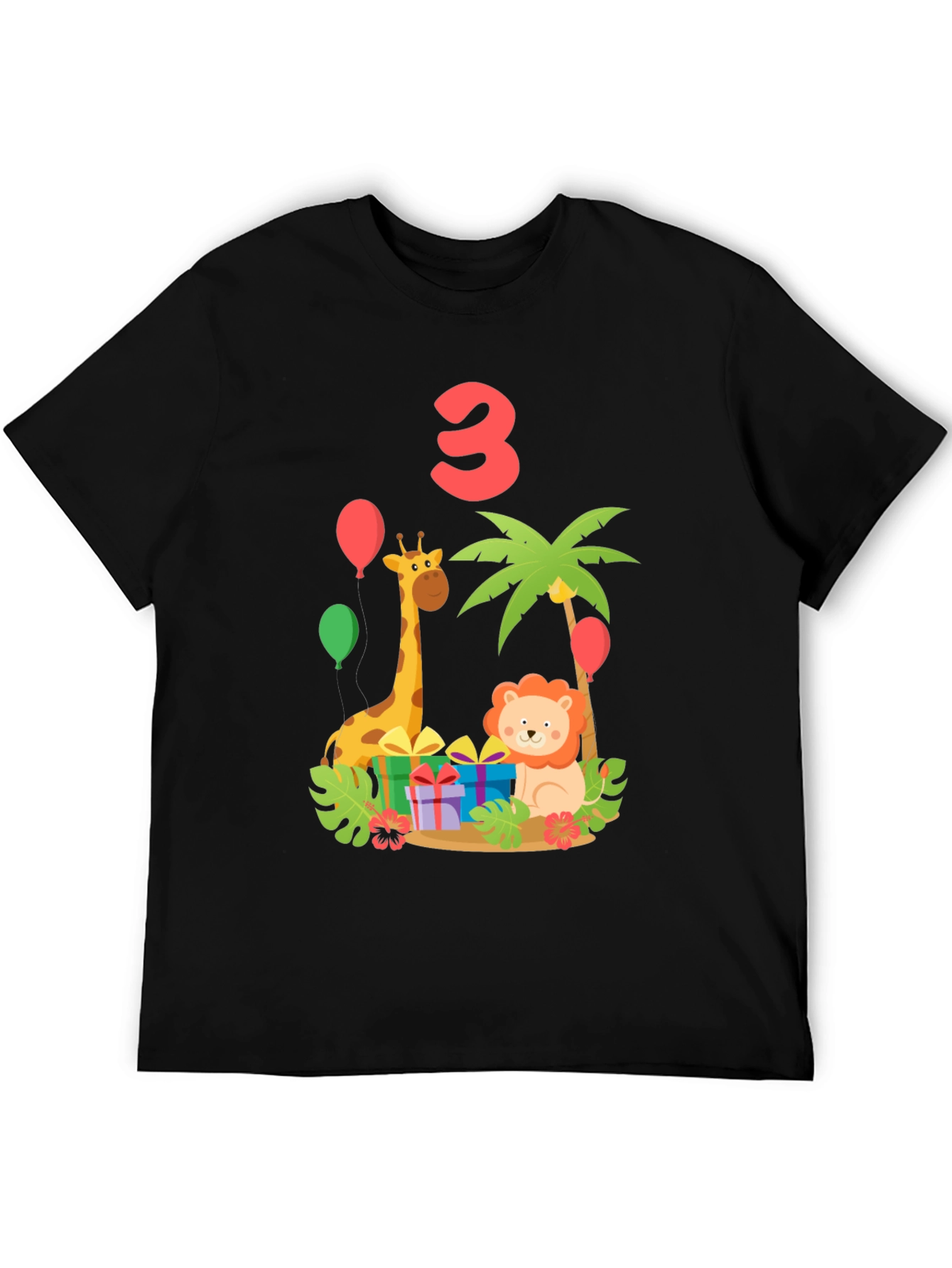 Birthday T-Shirt with Jungle Animal Theme