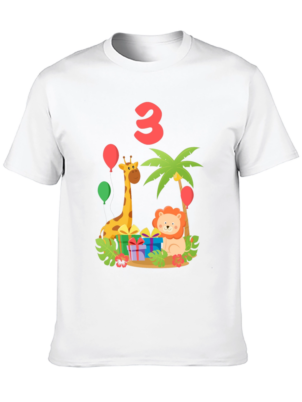 Birthday T-Shirt with Jungle Animal Theme