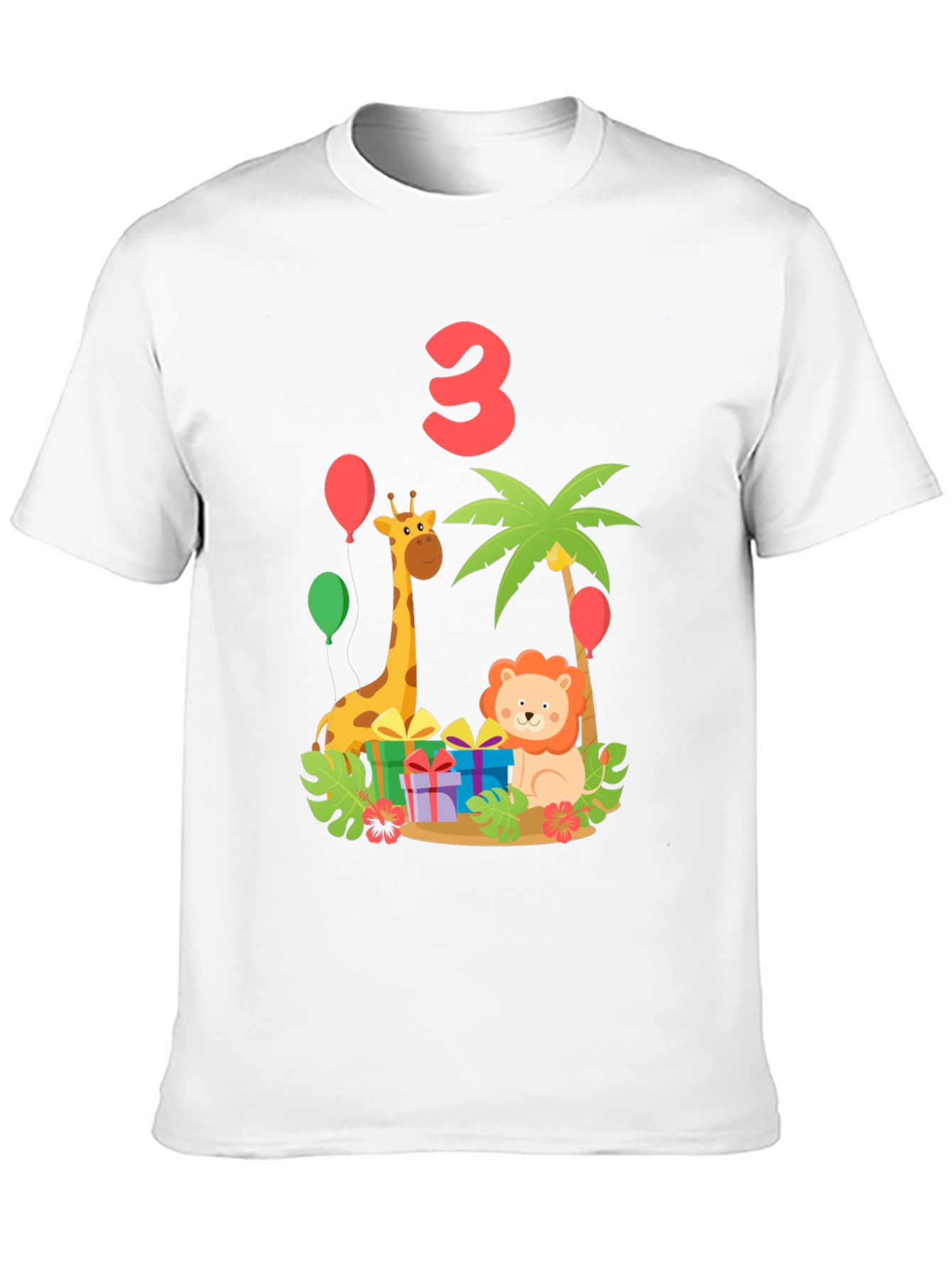 Birthday T-Shirt with Jungle Animal Theme