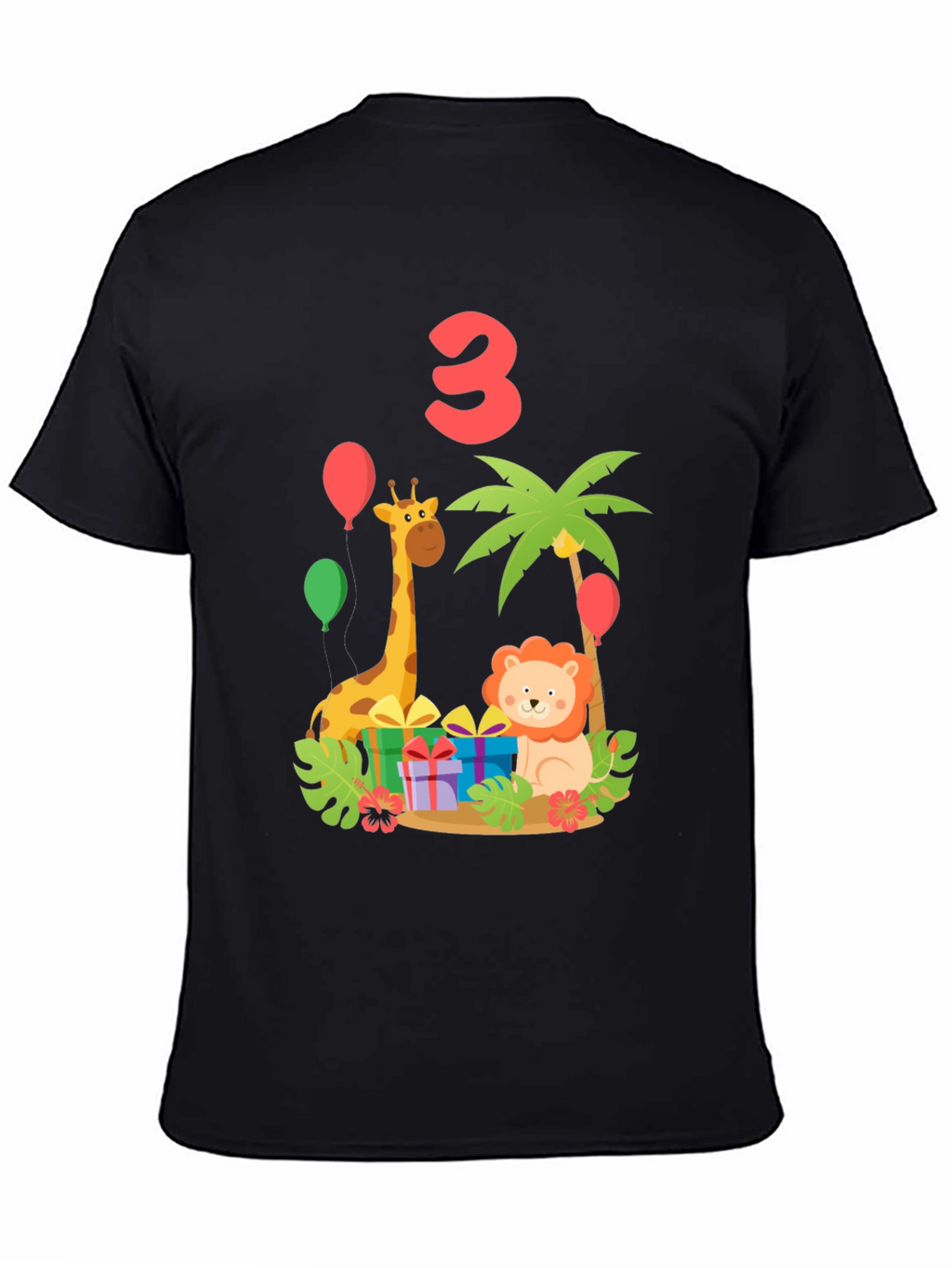 Birthday T-Shirt with Jungle Animal Theme