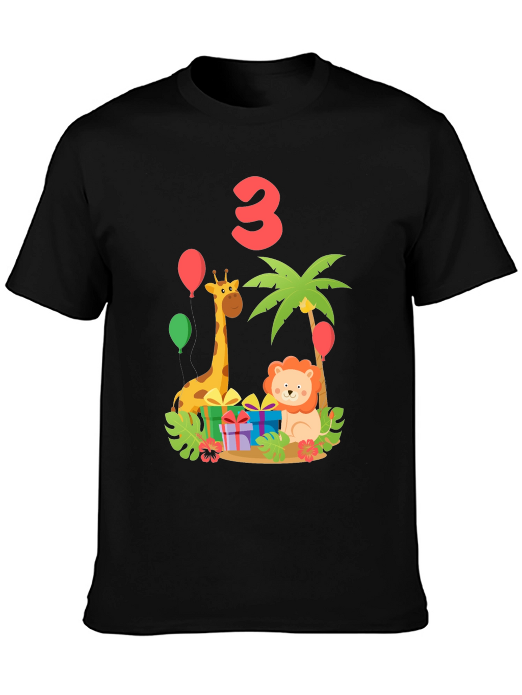 Birthday T-Shirt with Jungle Animal Theme