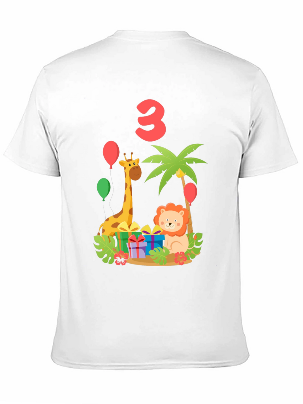 Birthday T-Shirt with Jungle Animal Theme
