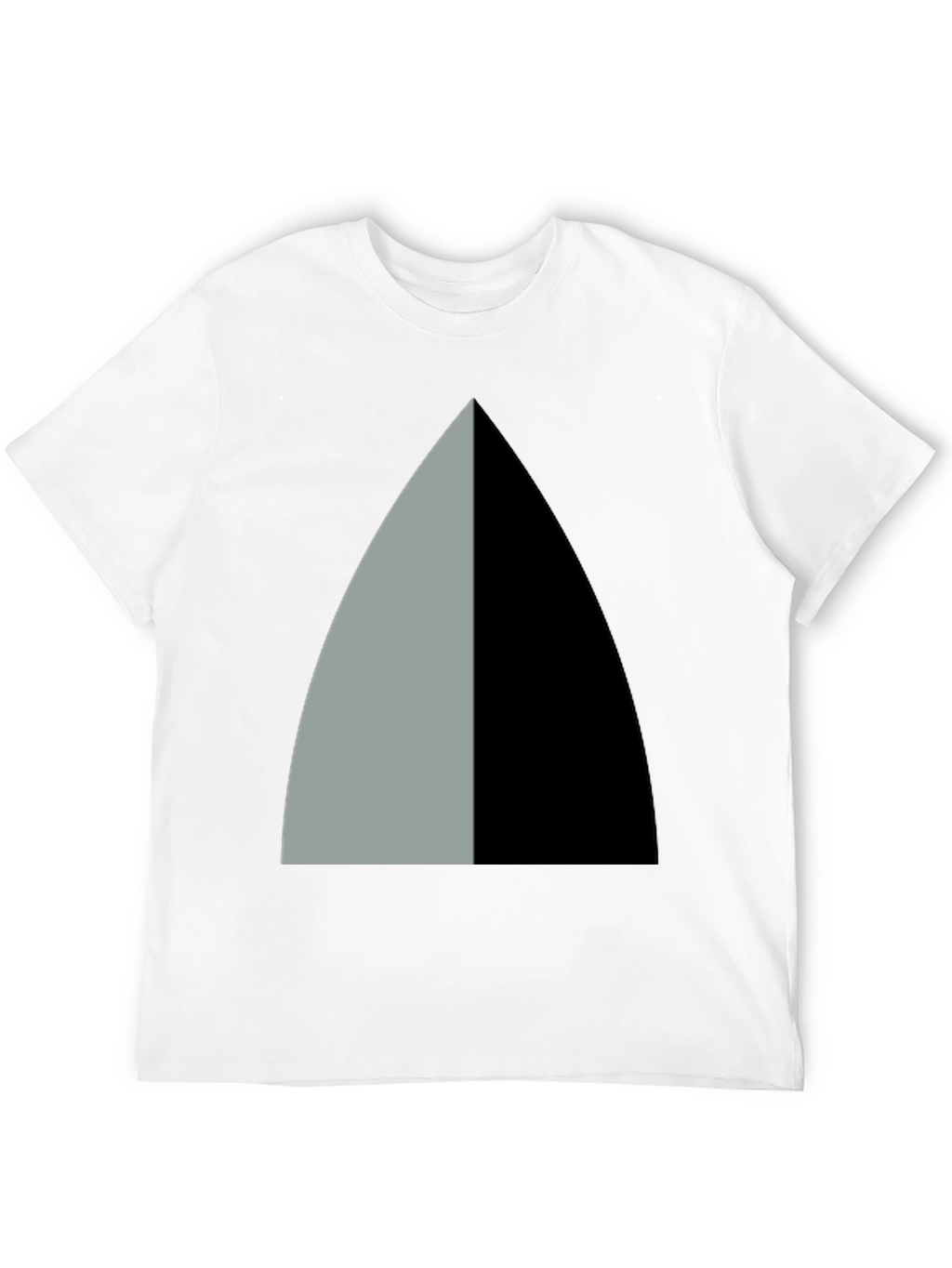 Abstract Geometric Tee - Black and Gray Graphic Design