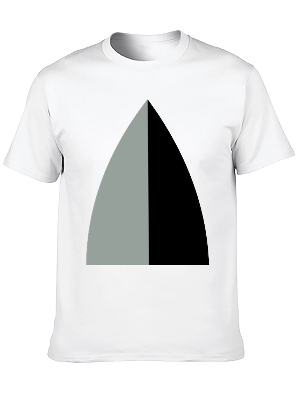 Abstract Geometric Tee - Black and Gray Graphic Design
