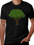 Black Tree Graphic Tee - Nature Inspired Design