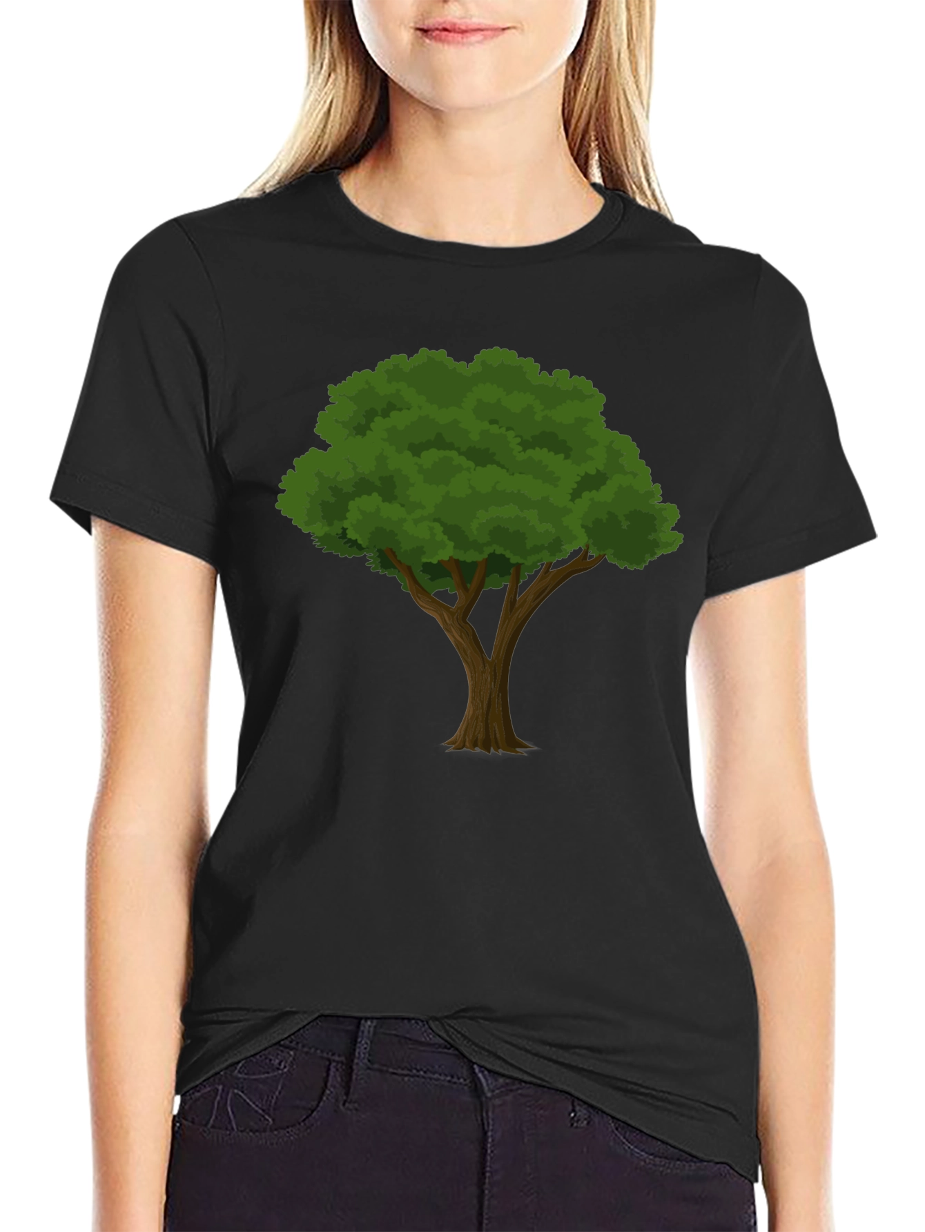 Black Tree Graphic Tee - Nature Inspired Design