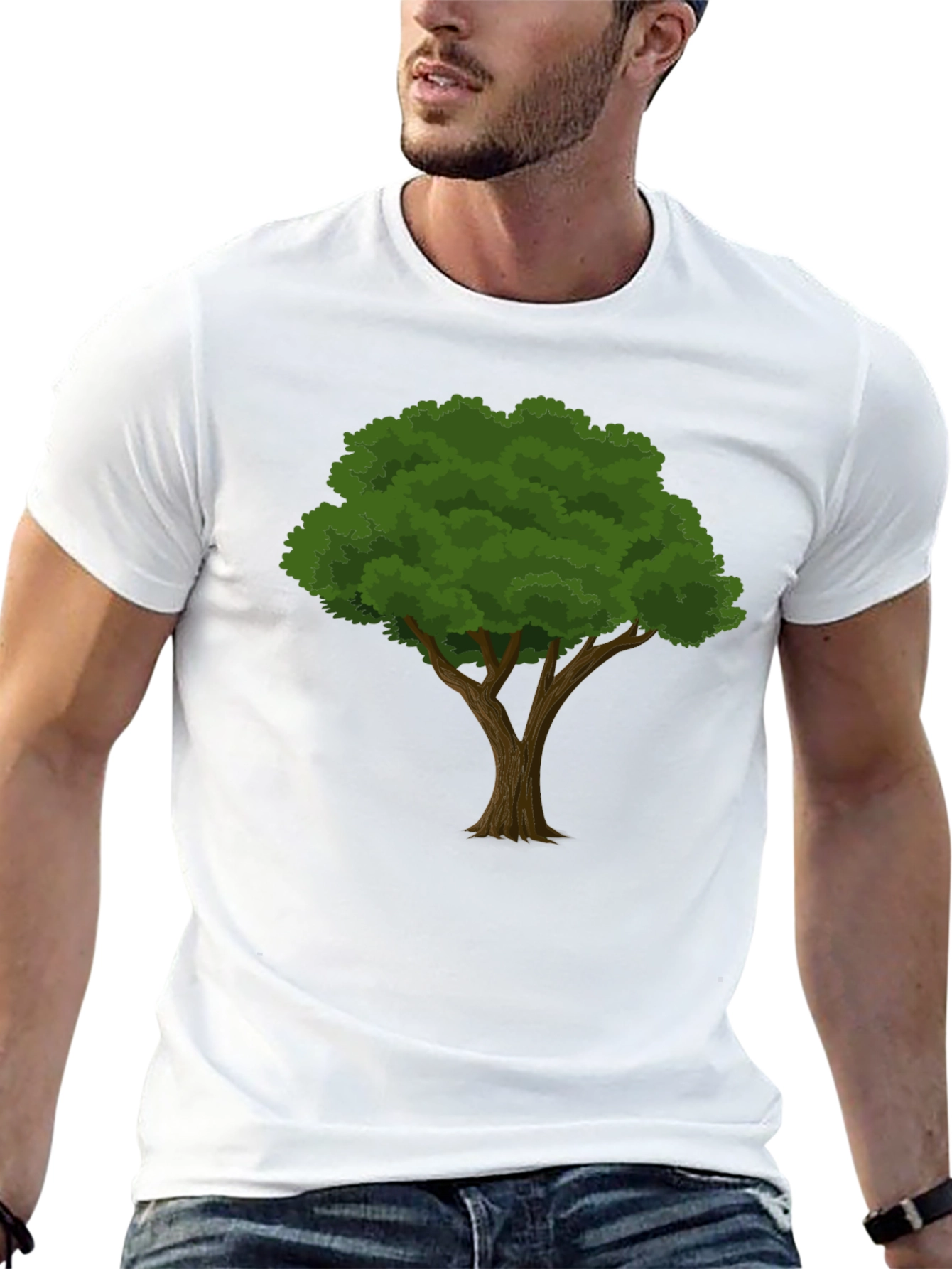 Black Tree Graphic Tee - Nature Inspired Design