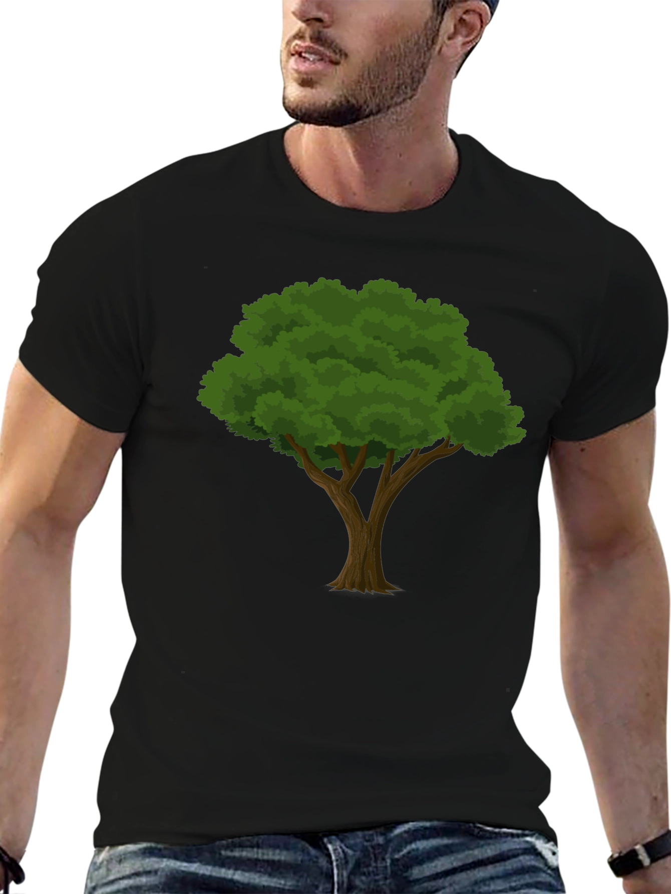 Black Tree Graphic Tee - Nature Inspired Design