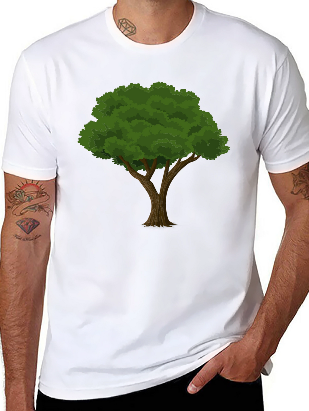 Black Tree Graphic Tee - Nature Inspired Design