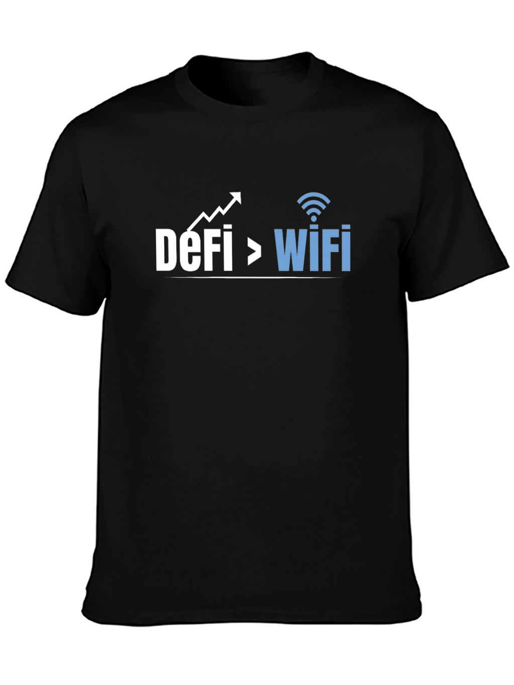 DeFi Over WiFi Crypto T-Shirt - Black Cotton Tee
