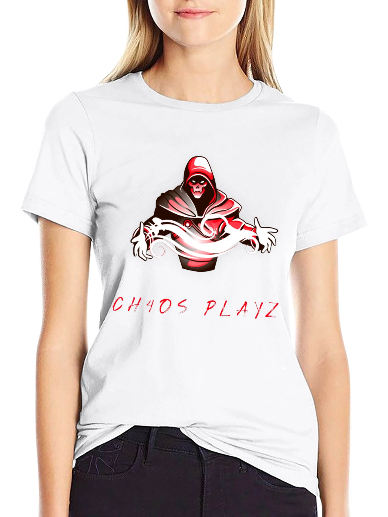 Chaos Playz Graphic Tee - Black Cotton Blend