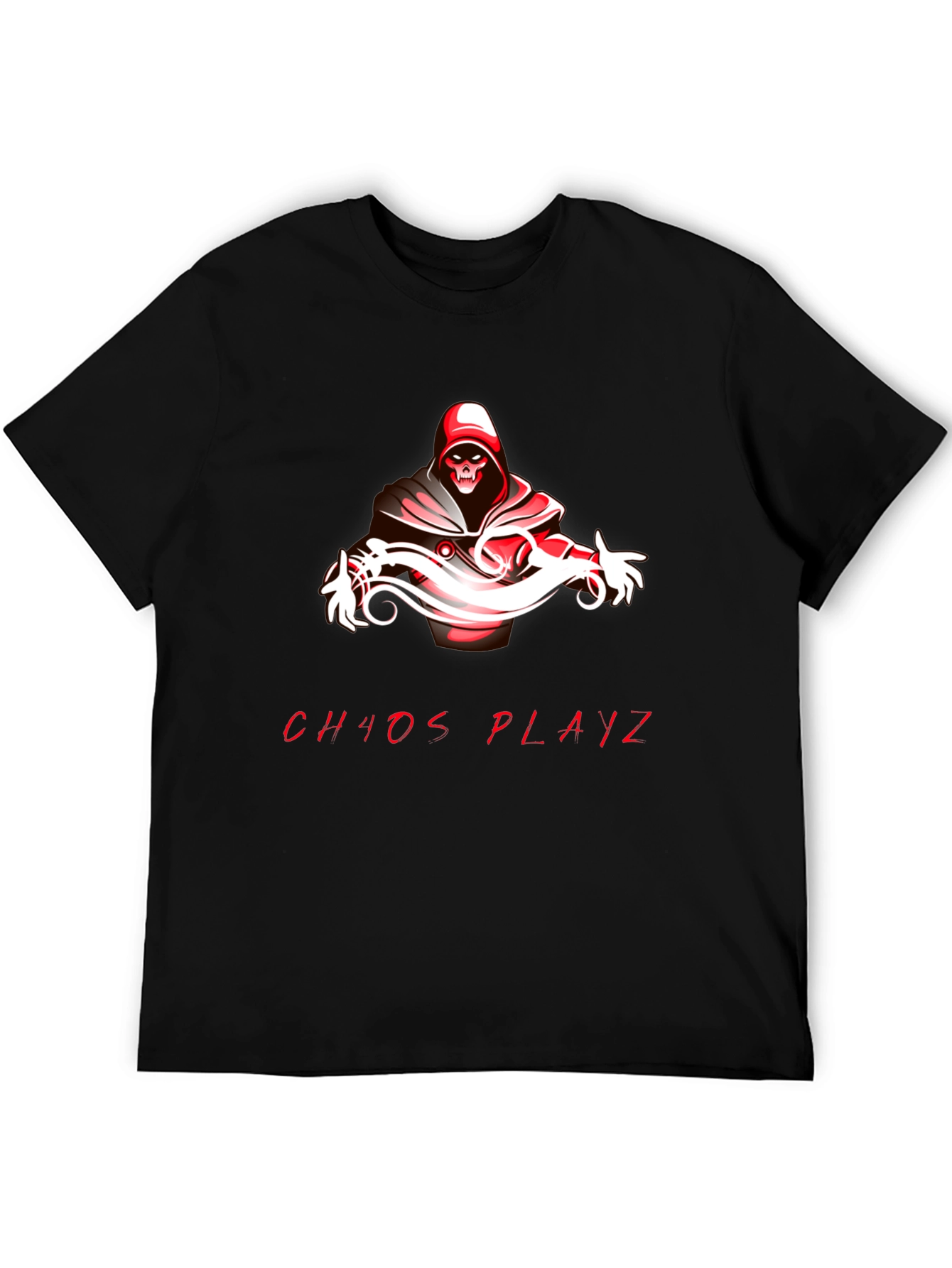 Chaos Playz Graphic Tee - Black Cotton Blend