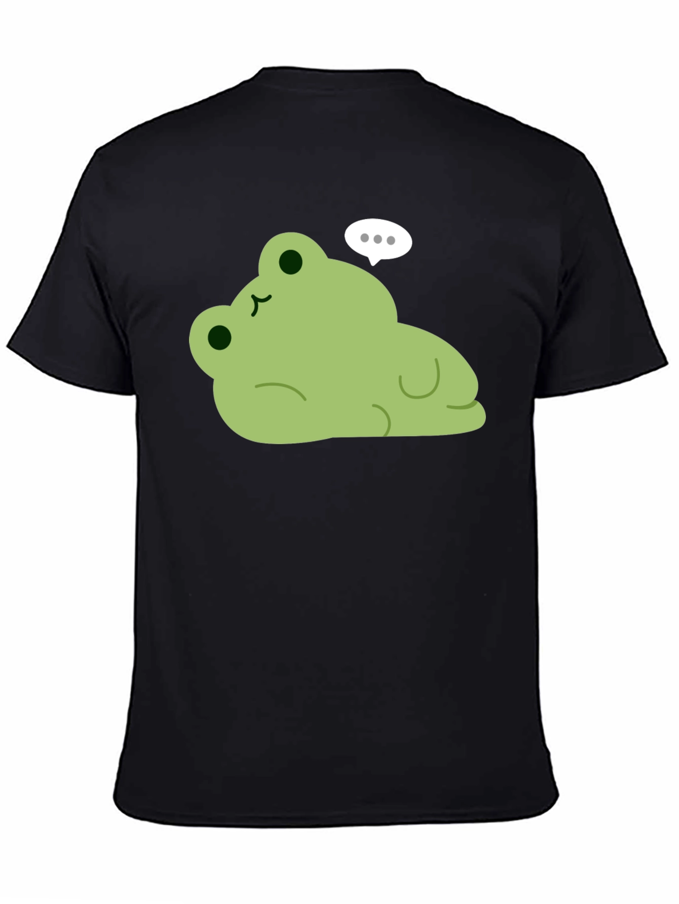 Cute Frog Graphic Black T-Shirt
