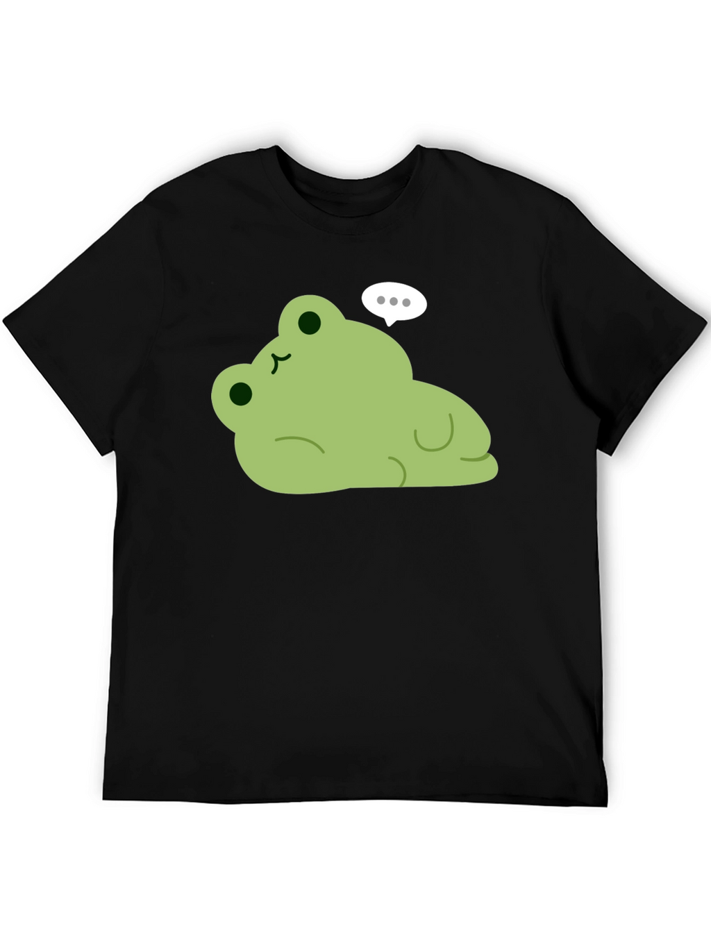 Cute Frog Graphic Black T-Shirt