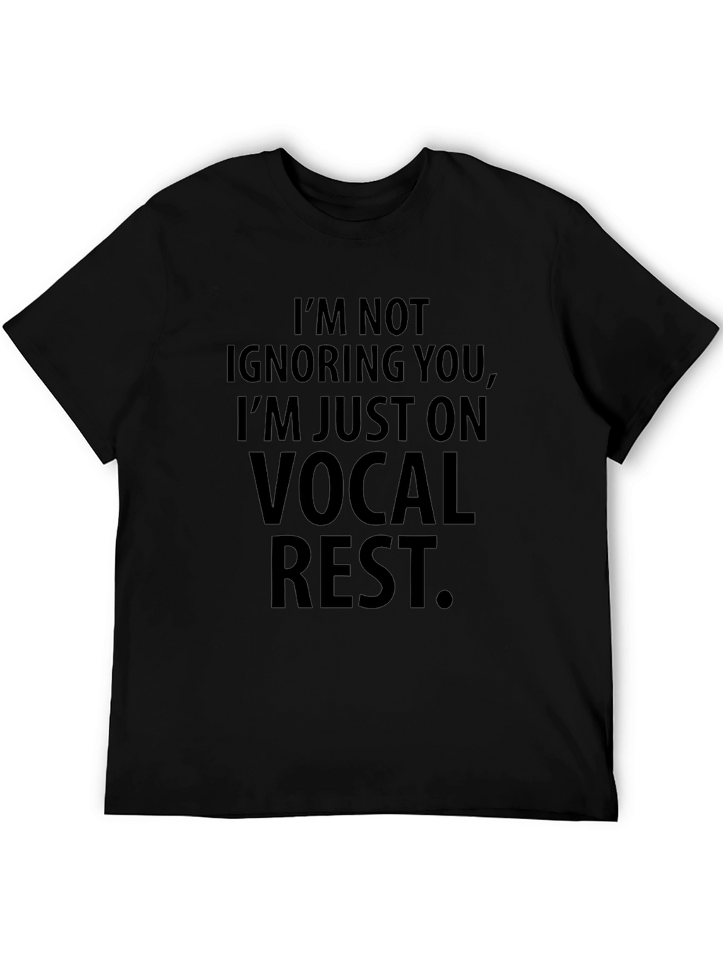 Vocal Rest Graphic Tee - Black Cotton Comfort