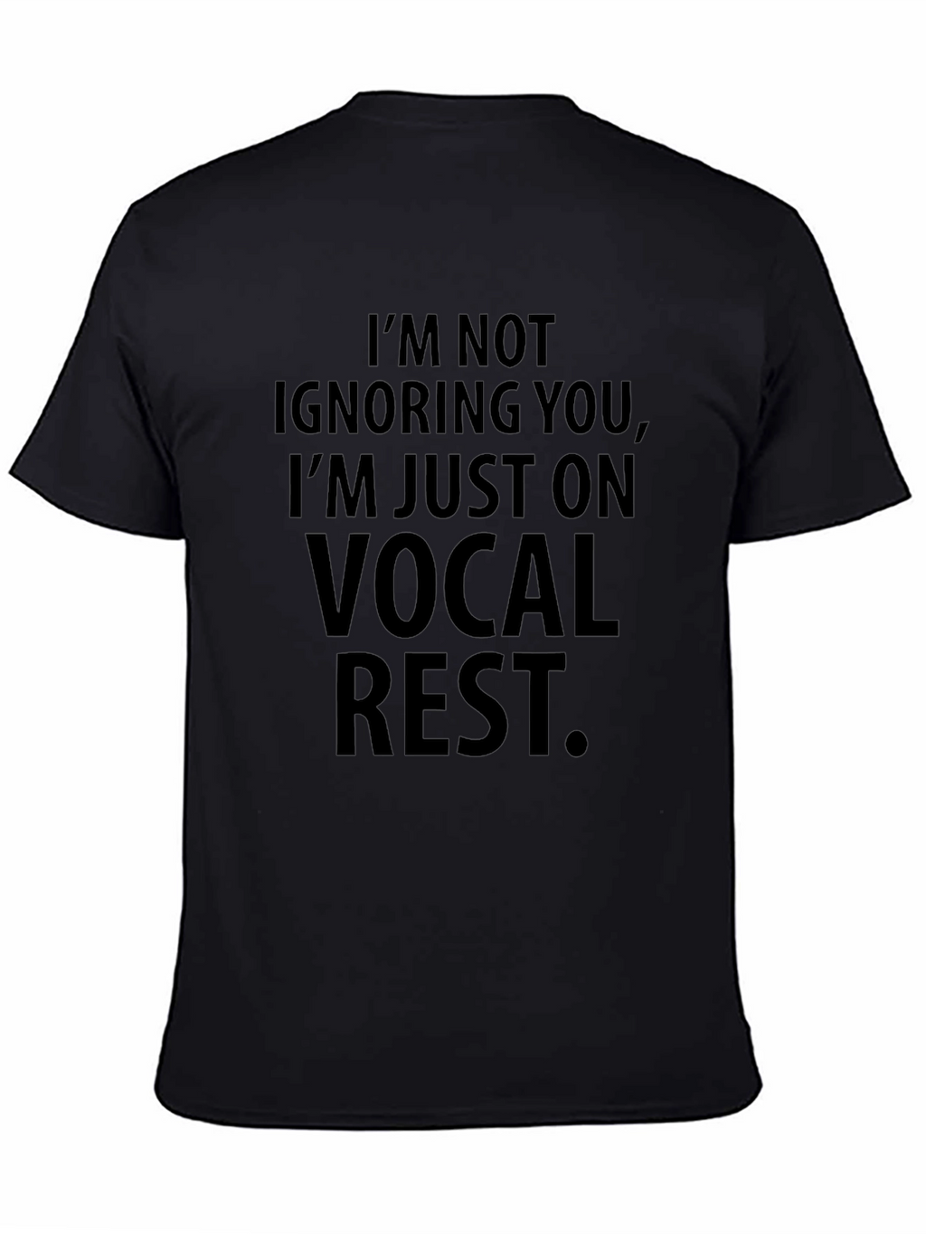 Vocal Rest Graphic Tee - Black Cotton Comfort