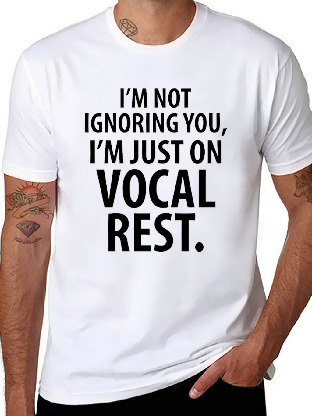 Vocal Rest Graphic Tee - Black Cotton Comfort