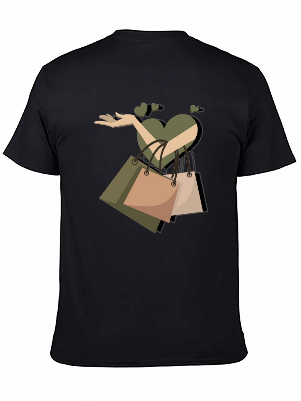 Love Shopping Graphic T-Shirt - Black