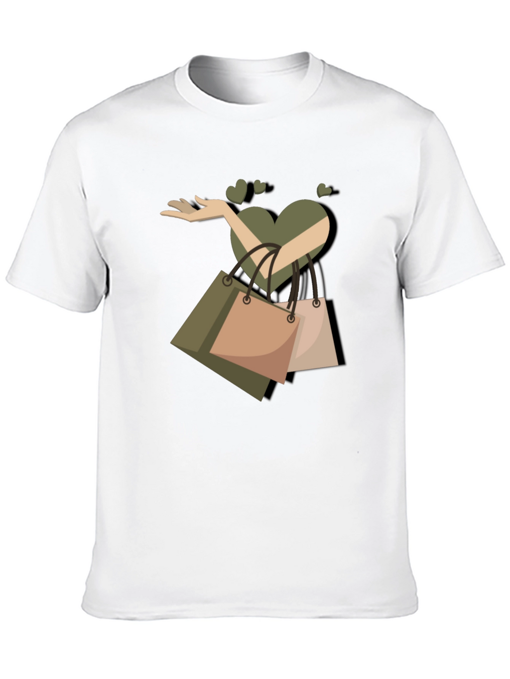 Love Shopping Graphic T-Shirt - Black