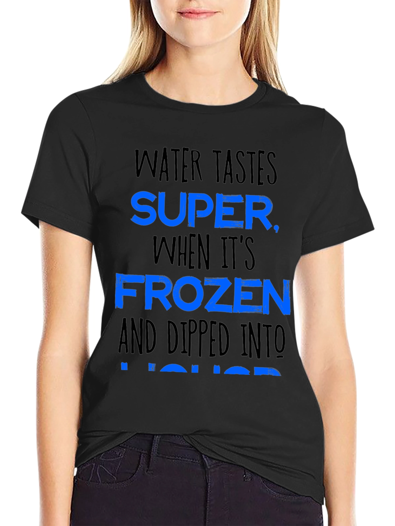 Water Tastes Super Funny Alcohol Joke Graphic T-Shirt