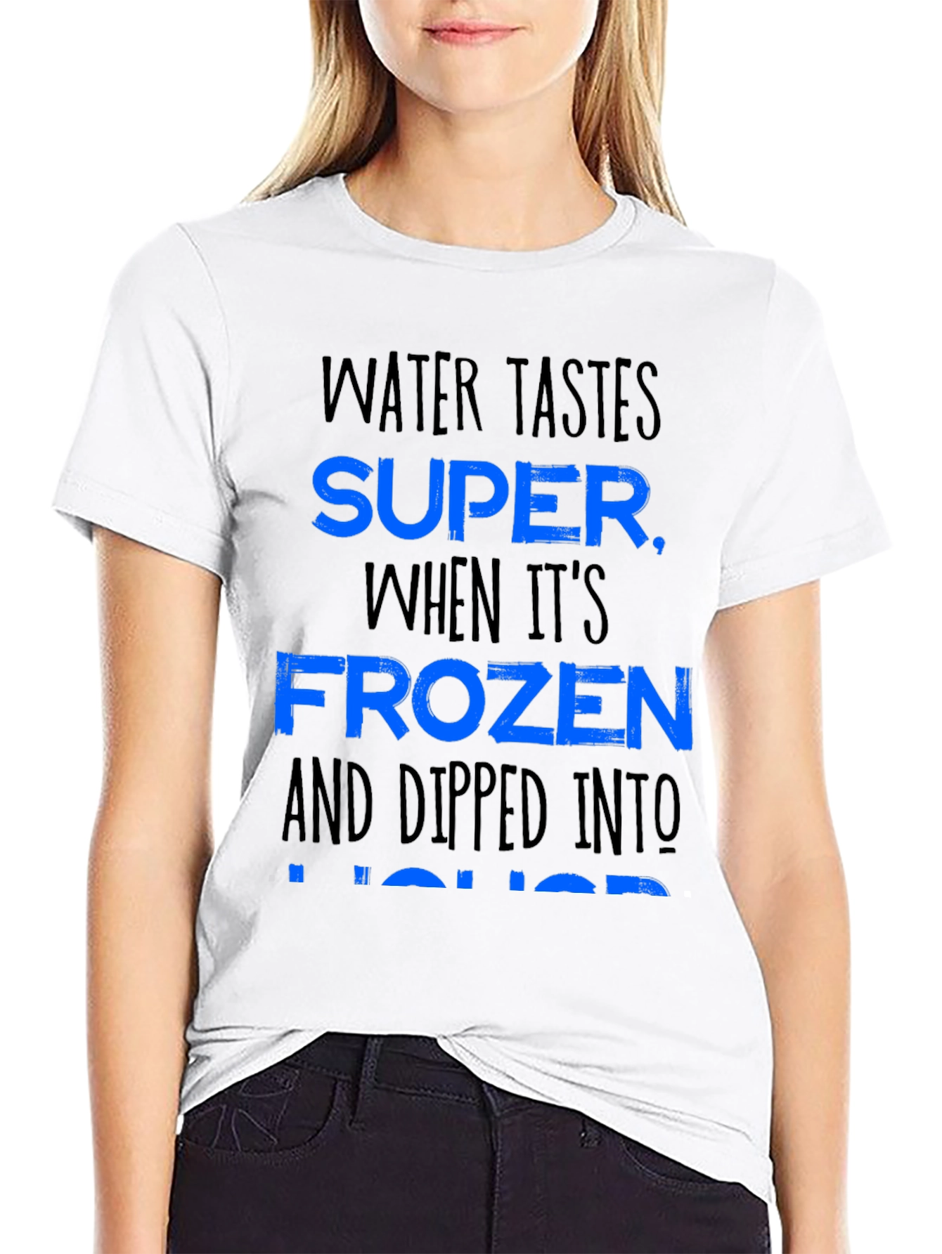 Water Tastes Super Funny Alcohol Joke Graphic T-Shirt