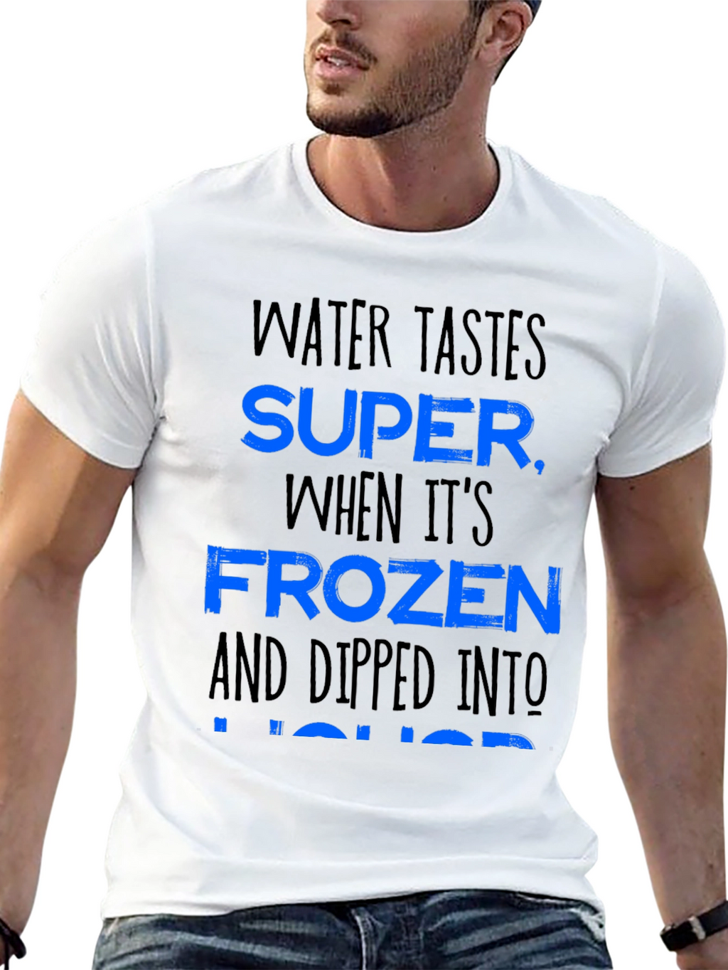 Water Tastes Super Funny Alcohol Joke Graphic T-Shirt