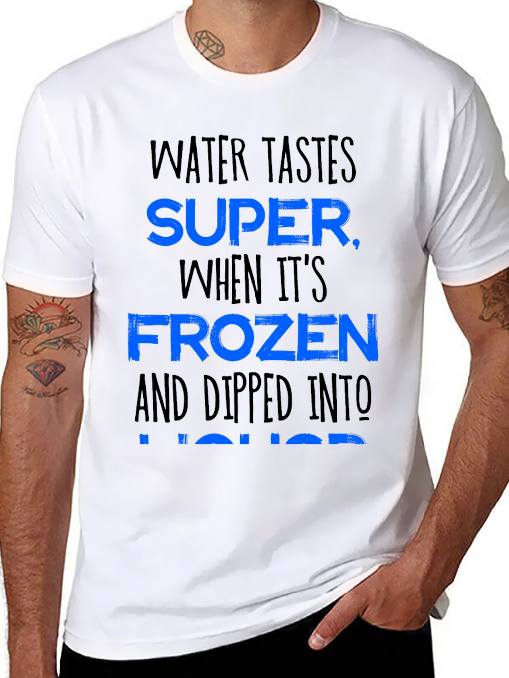 Water Tastes Super Funny Alcohol Joke Graphic T-Shirt