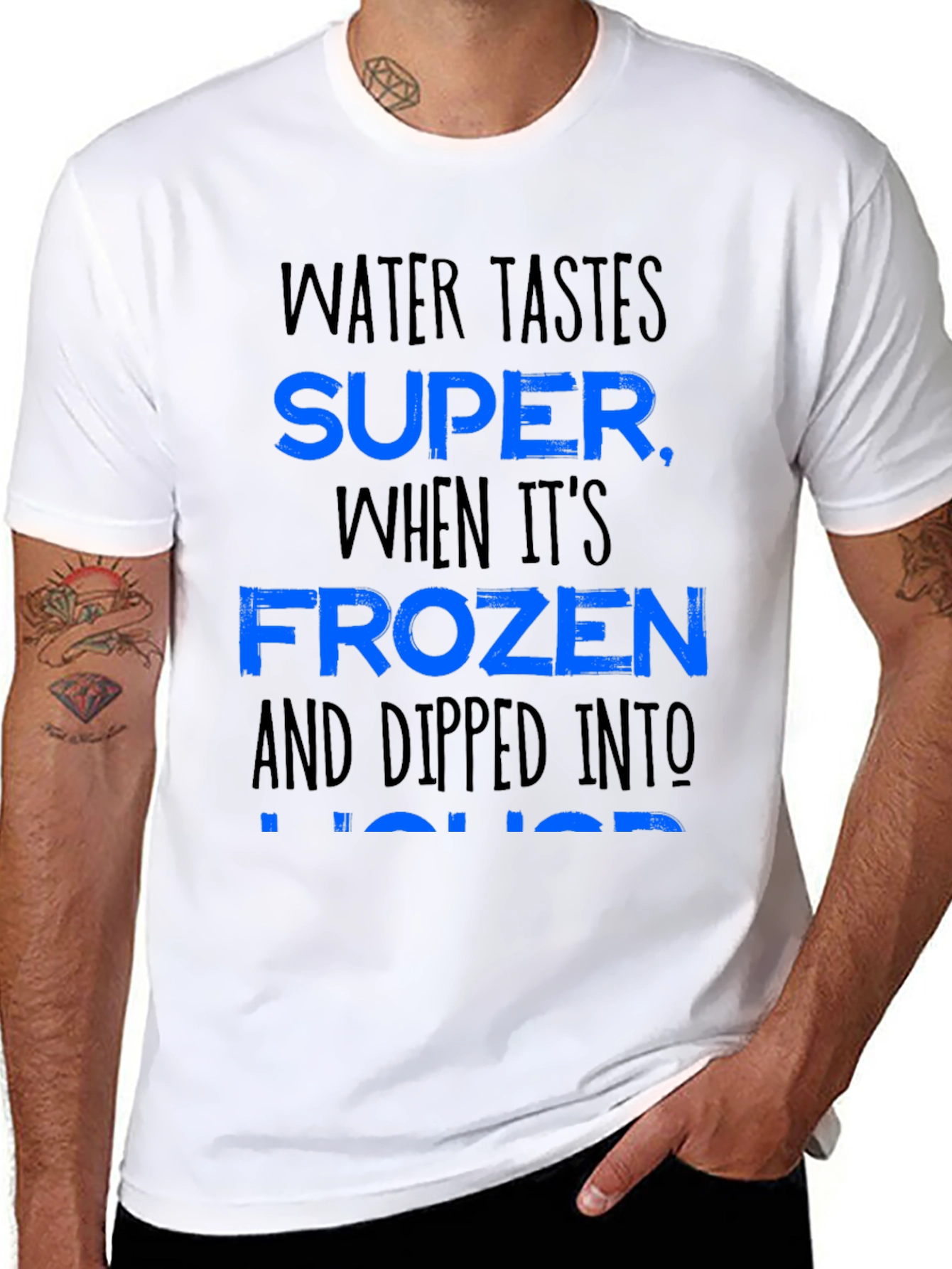 Water Tastes Super Funny Alcohol Joke Graphic T-Shirt