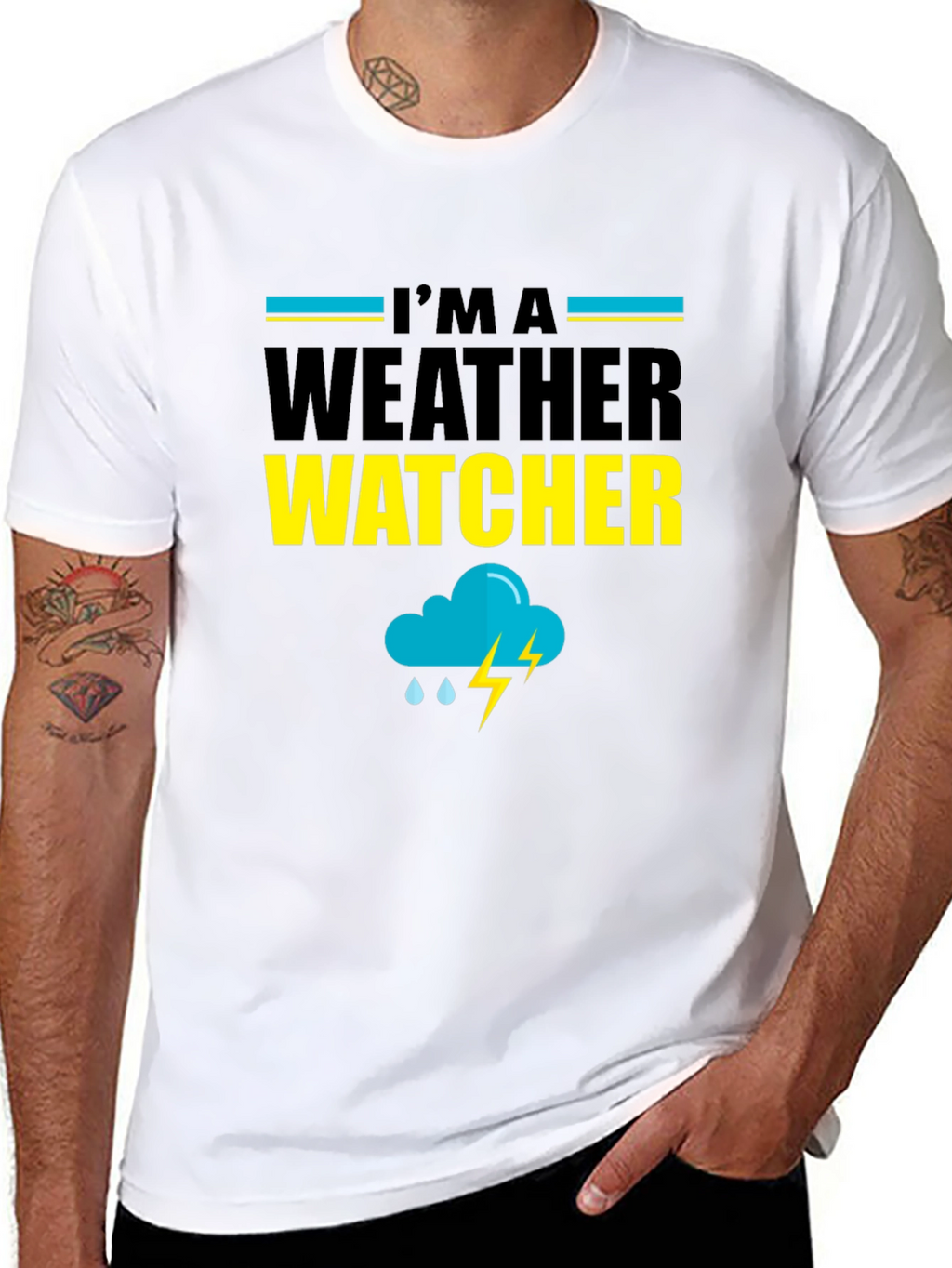 Im A Weather Watcher Black T-Shirt