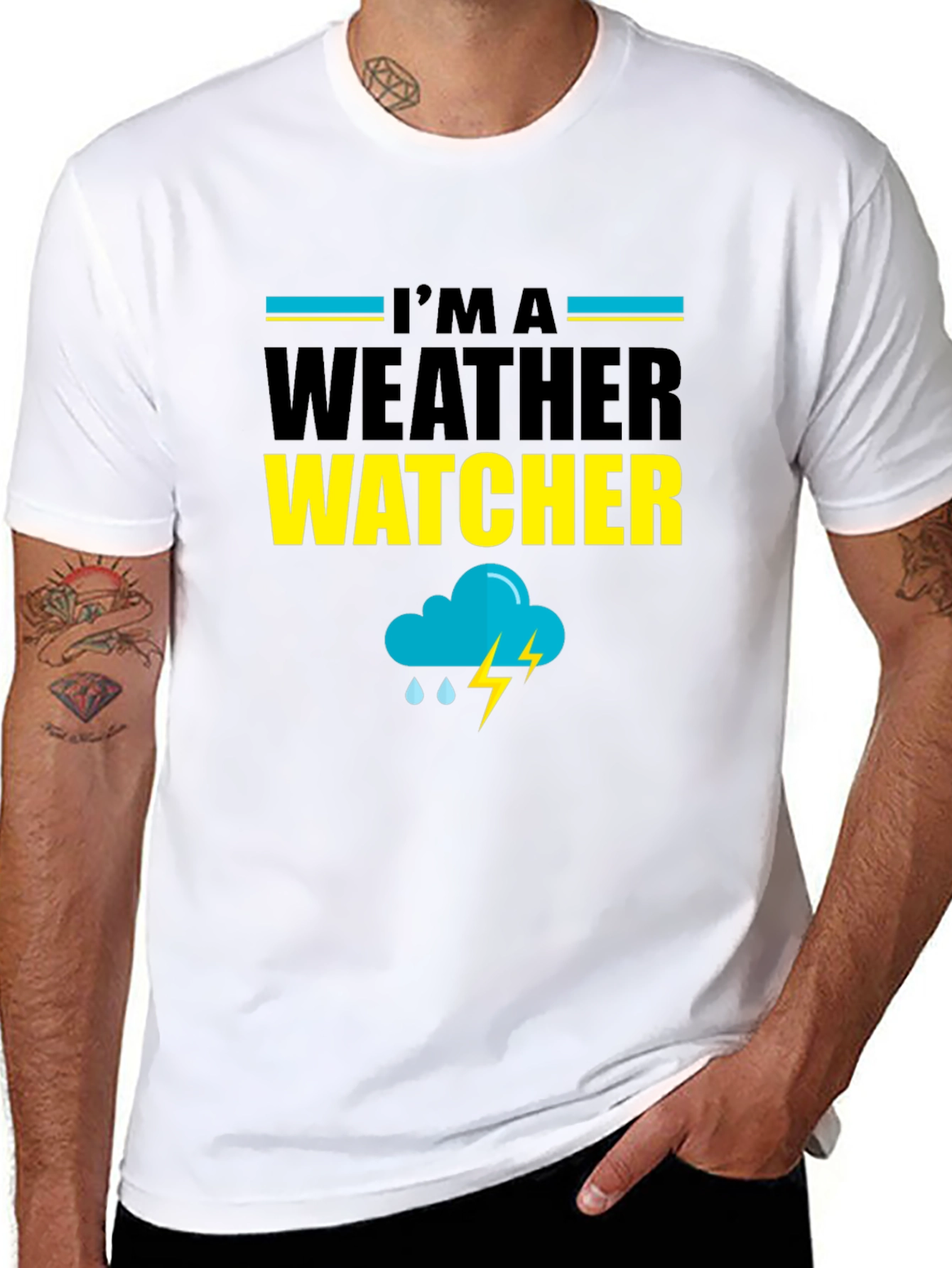 Im A Weather Watcher Black T-Shirt