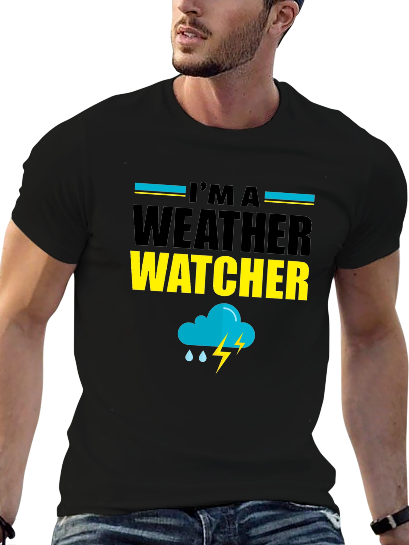 Im A Weather Watcher Black T-Shirt