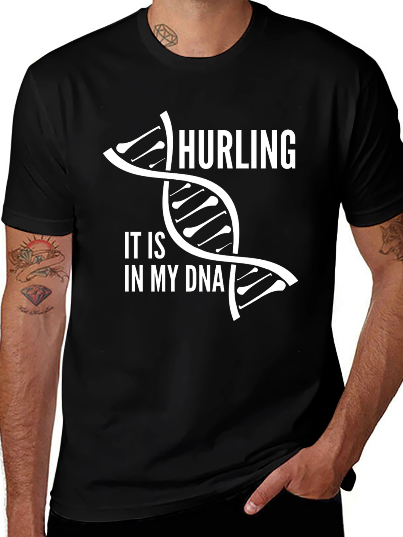 Hurling In My DNA Black T-Shirt - Sporty Style