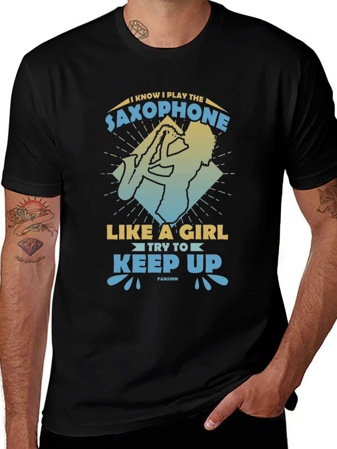 Saxophone Player Graphic Tee - Play Like A Girl