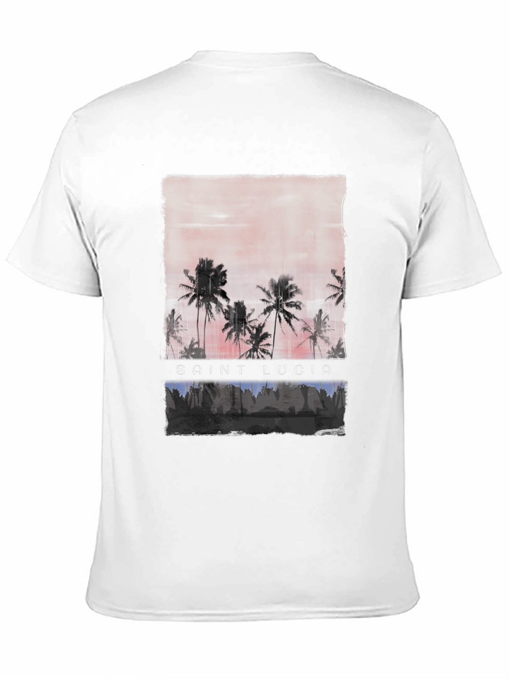 Saint Lucia Palm Tree Graphic T-Shirt