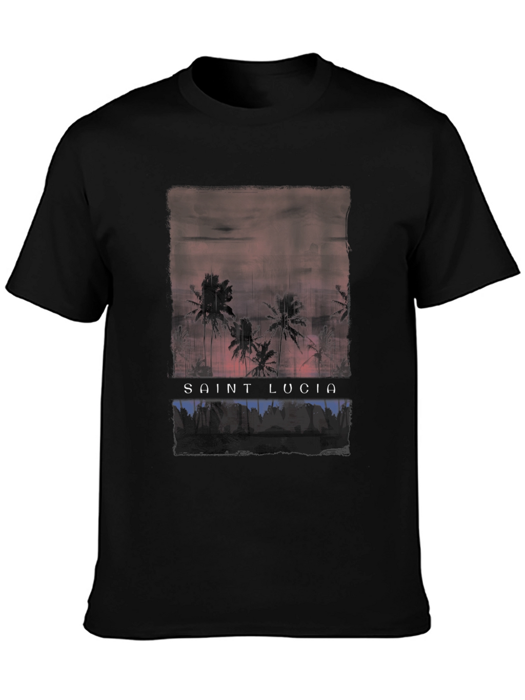 Saint Lucia Palm Tree Graphic T-Shirt