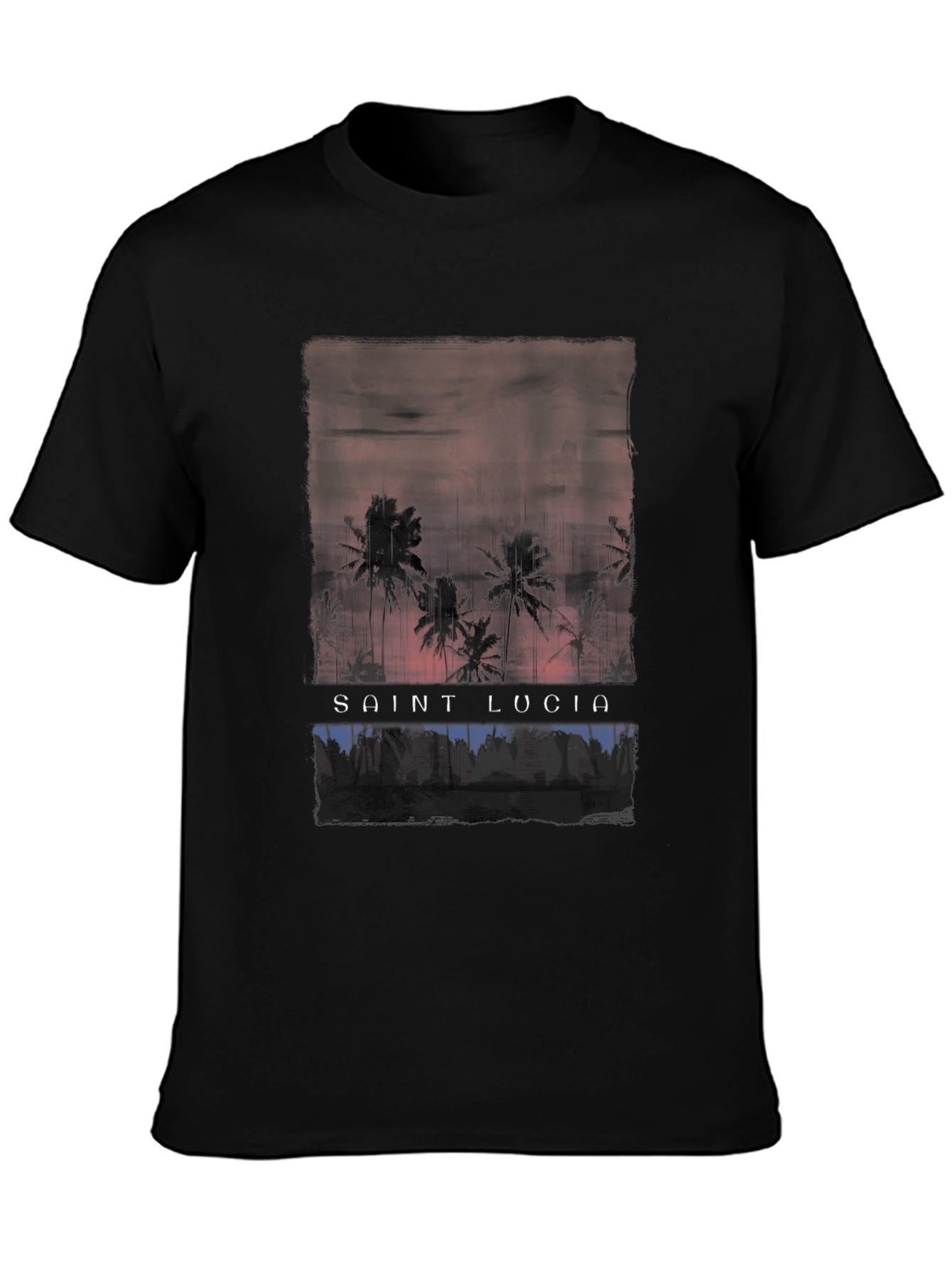 Saint Lucia Palm Tree Graphic T-Shirt
