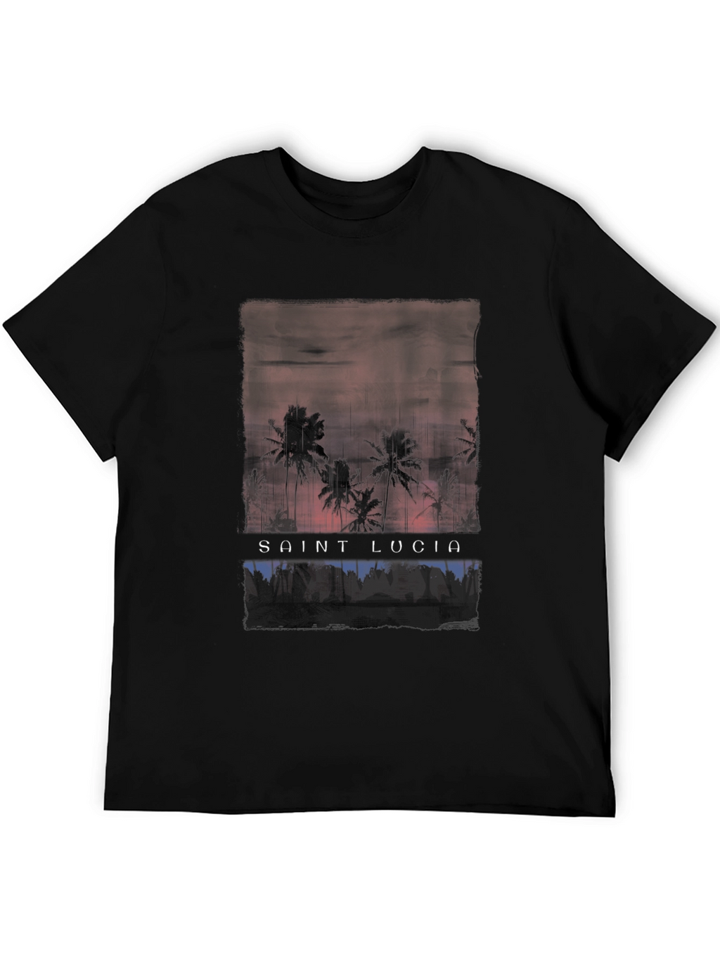 Saint Lucia Palm Tree Graphic T-Shirt