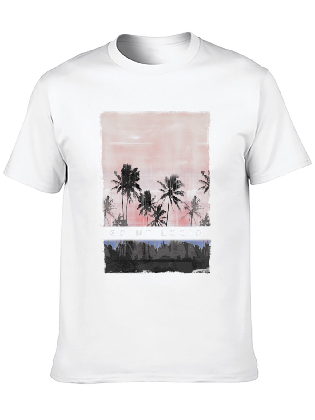 Saint Lucia Palm Tree Graphic T-Shirt