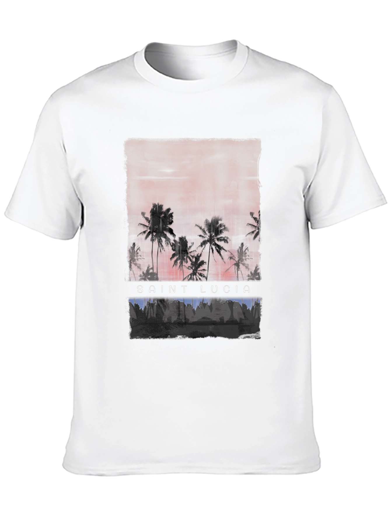 Saint Lucia Palm Tree Graphic T-Shirt