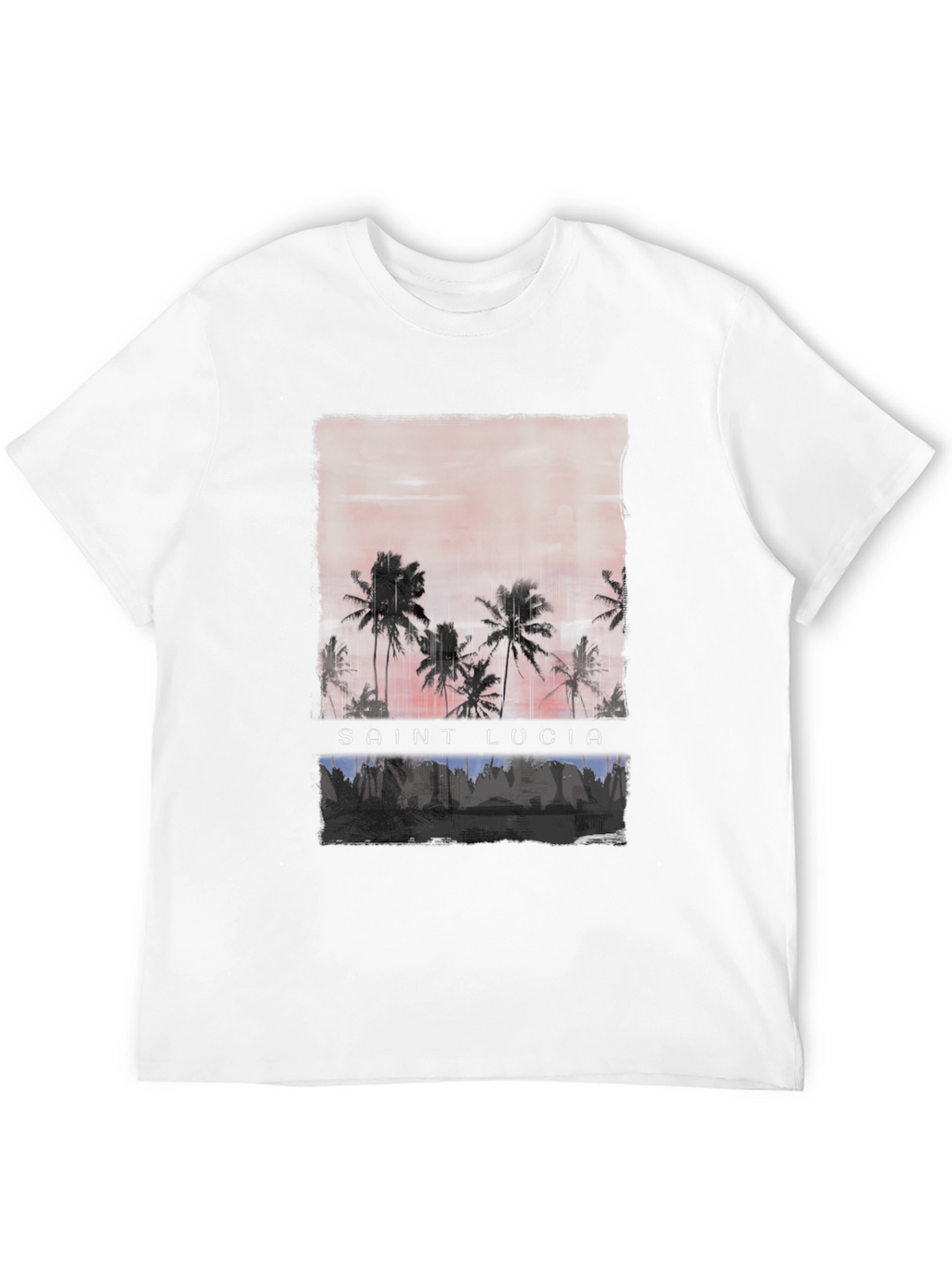 Saint Lucia Palm Tree Graphic T-Shirt