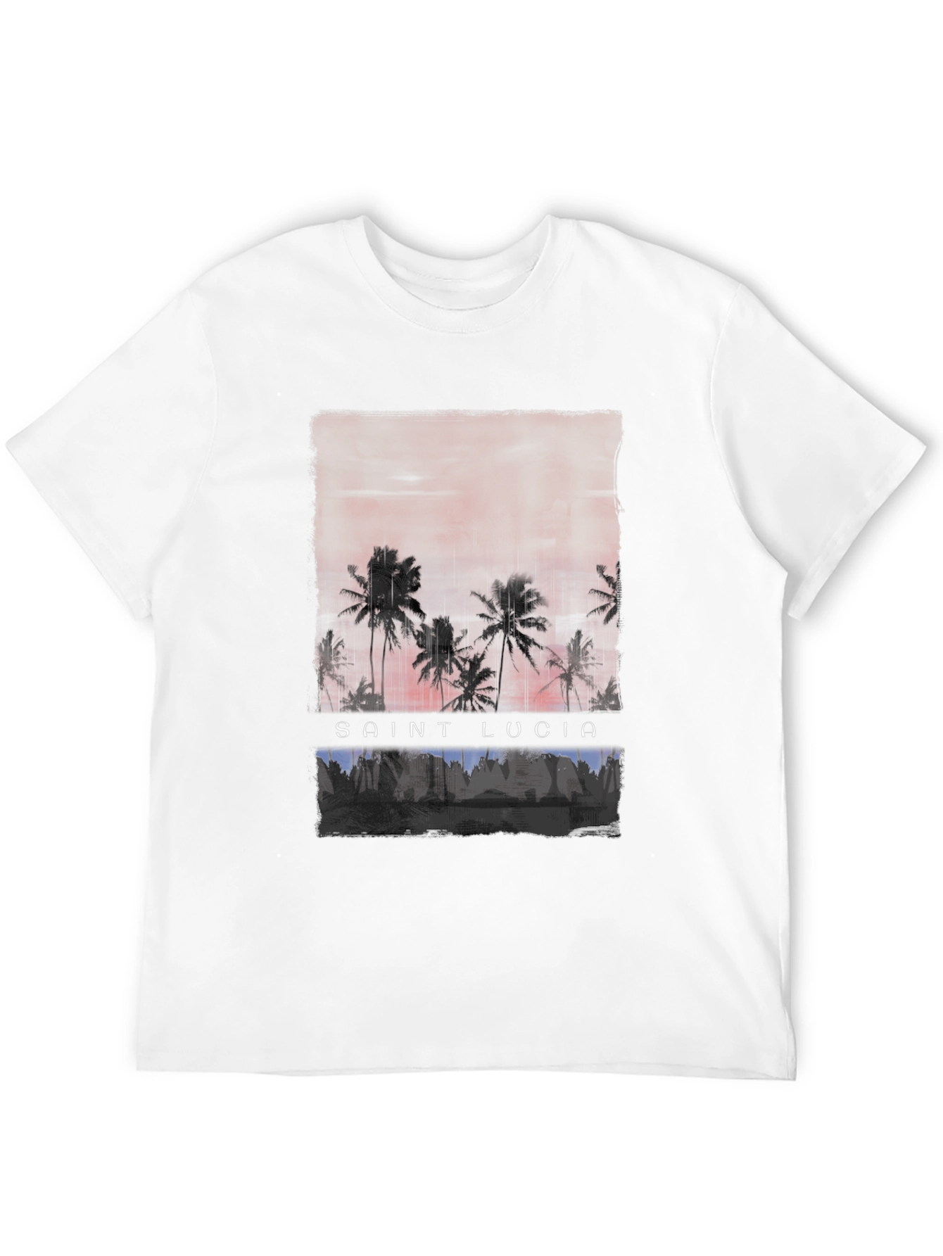 Saint Lucia Palm Tree Graphic T-Shirt